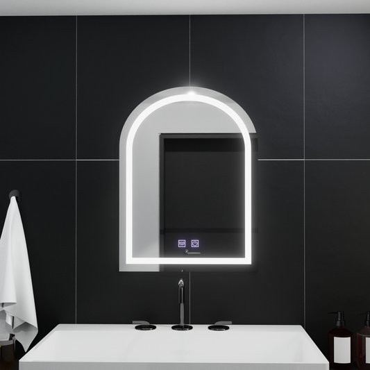 Łukowe lustro LED 60x80cm, Arco Touch, system odmgławiania, ściemniane lustra Korman E Domyślny tytuł Alessandro Design