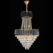 Żyrandol kryształowy CC900/800X1200, 23xE14, średnica 80 cm, wysokość 120 cm, błyszczące złoto i czerń, regulowana wysokość, elegancki wygląd Żyrandole kryształowe Domyślny tytuł Alessandro Design