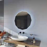 Okrągłe lustro LED, 80 cm, VIVO Touch, system odmgławiania, ściemniane lustra Korman E Domyślny tytuł Alessandro Design