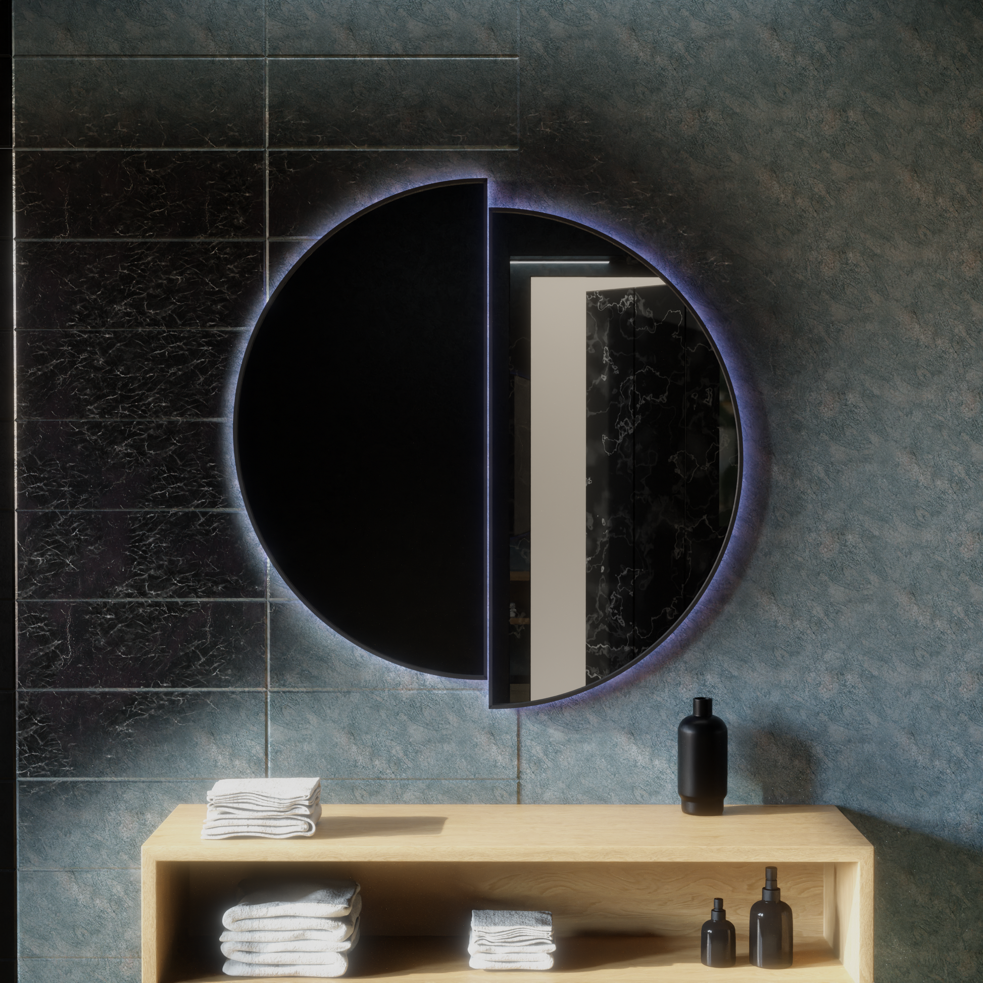 LED Touch Mariah Mirror Demist System 60X60cm Lustra Korman E Domyślny tytuł Alessandro Design