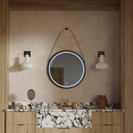 Okrągłe lustro LED, 60 cm, podstawowe lusterka dotykowe Korman C Domyślny tytuł Alessandro Design