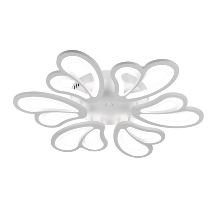 Żyrandol LED z pilotem BLOSSOM 78W, 6 płatków, średnica 60cm, światło zimne/ciepłe/neutralne, możliwość przyciemniania, biały żyrandol LED z pilotem Domyślny tytuł Alessandro Design