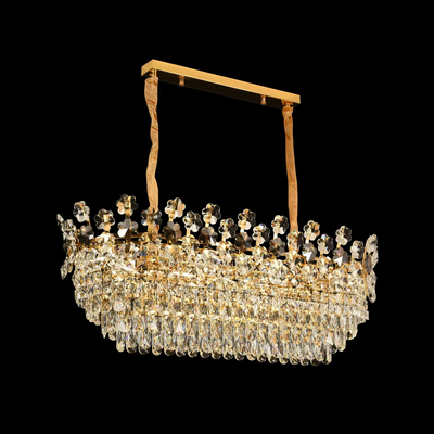 Żyrandol Kryształowy CC6705/900X350GD 10x E14, 90cm, Błyszczące Złoto, Regulowana Wysokość