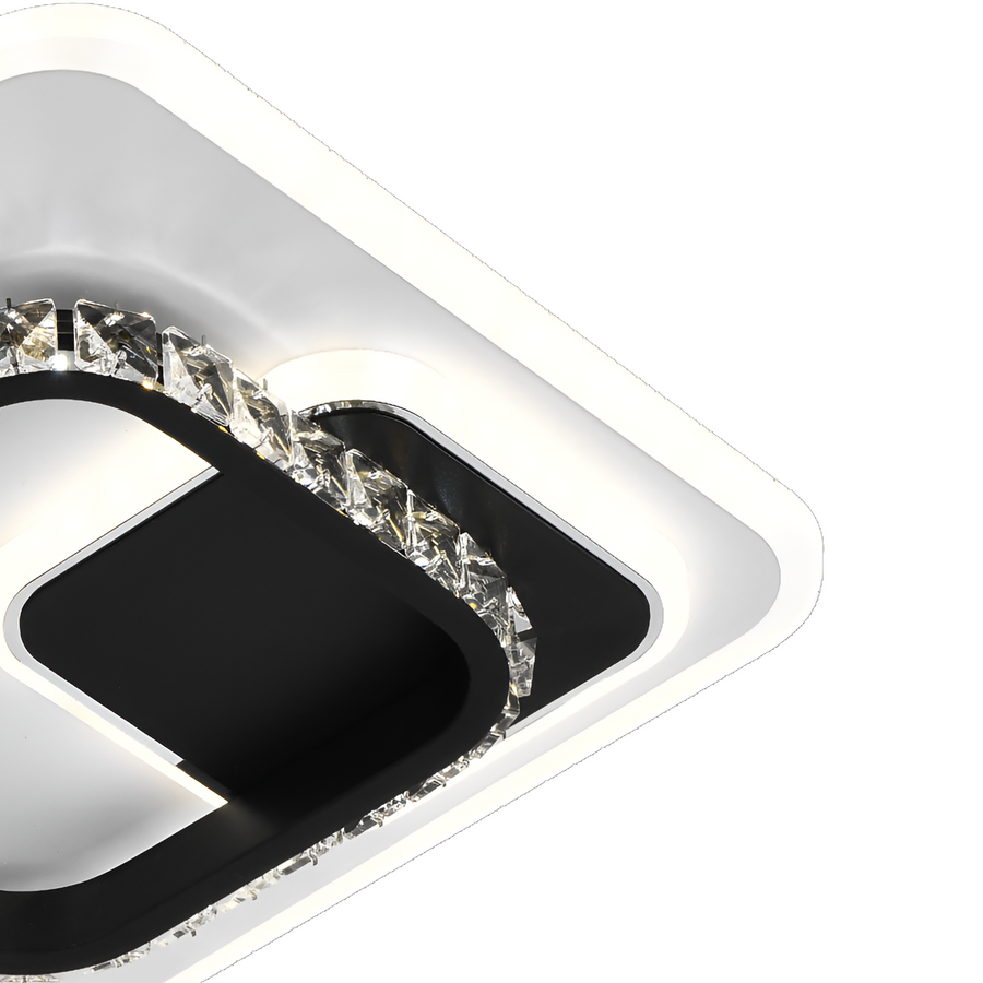 Żyrandol kryształowy LED ARIELLA 39W, kwadratowy, światło zimne/ciepłe/neutralne, czarne żyrandole LED Domyślny tytuł Alessandro Design