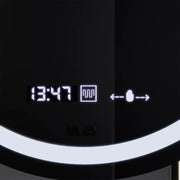 Okrągłe lustro LED, 60 cm, Visio MotionGlow Marcello, system usuwania zamglenia, zegar i termometr, lupa kosmetyczna, ściemniane lustra Marcello Domyślny tytuł Alessandro Design