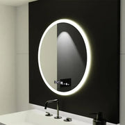 Okrągłe lustro LED, 70 cm, Elysee MotionGlow Marcello, system odmgławiania, zegar i termometr, lustra Dimabila Marcello Domyślny tytuł Alessandro Design