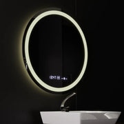Okrągłe lustro LED, średnica 50 cm, Celeste MotionGlow Marcello, system usuwania zamglenia, zegar i termometr, możliwość przyciemniania, ciepłe, neutralne, zimne światło 3000 K/4000 K/6000 K Lustra Marcello Domyślny tytuł Alessandro Design