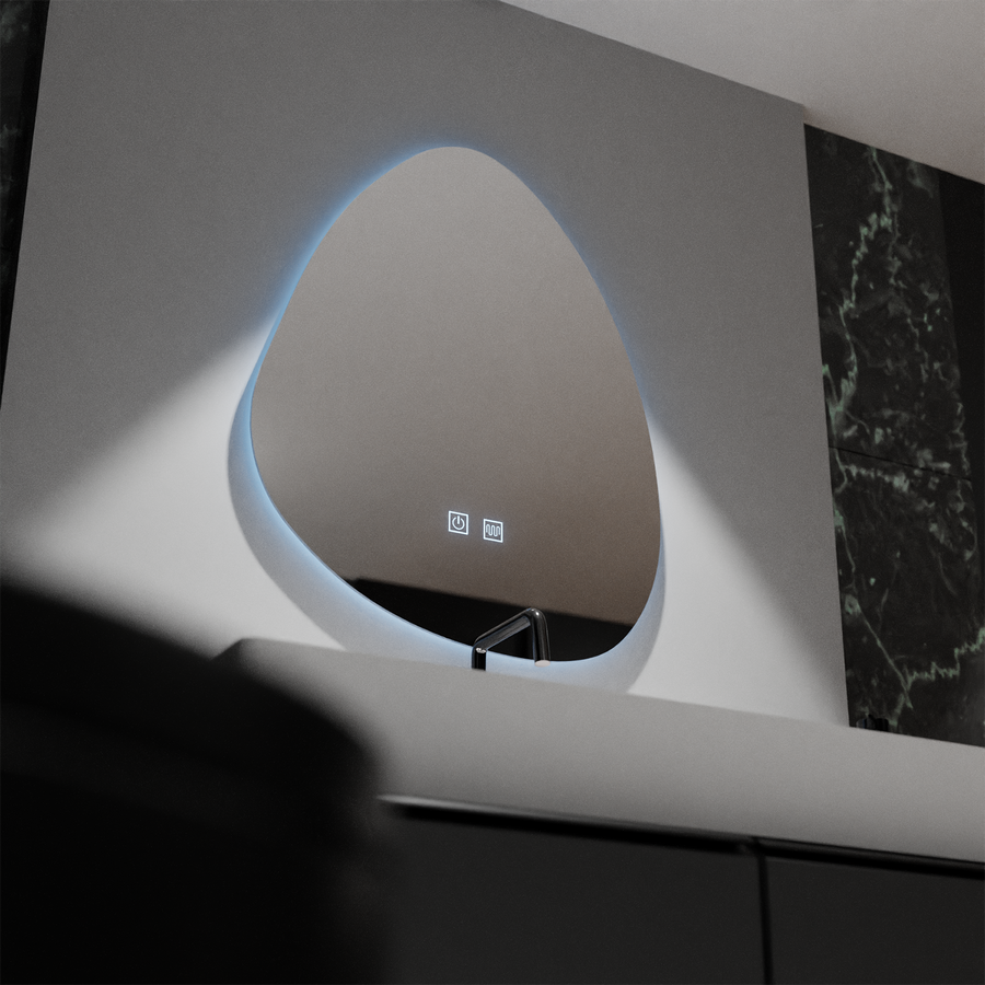 Organiczne lustro LED 80x60 cm, Fluido Touch, system odmgławiania, ściemniane lustra Korman E Domyślny tytuł Alessandro Design