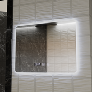 Oglinda LED Dreptunghiulara ARTAR Touch, 80X60cm, Sistem Dezaburire, Dimabila, Ceas si Temperatura, Lumina Calda Neutra Rece 3000K/4000K/6000K Oglinda Baie cu LED si Dezaburire Default Title Alessandro Design