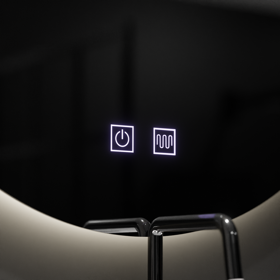 Lustro LED Semiluna 54x60, Arcana Touch, system odmgławiania, przyciemniane lustra Korman E Domyślny tytuł Alessandro Design