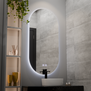 Owalne lusterko LED, 50 x 100 cm, Velara Touch, System Dismantile, Darkable
