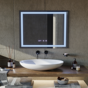 LED Touch MODENA System odmgławiania lusterek, zegar i temperatura 80x60 cm Lustra Korman S Domyślny tytuł Alessandro Design