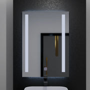 Prostokątne lustro LED, 50x70 cm, podwójne oświetlenie Basic Touch Lustra LED Domyślny tytuł Alessandro Design