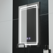 Prostokątne lustro LED, 60x80cm, KOVEN Touch, system odmgławiania, ściemniane lustra Korman E Domyślny tytuł Alessandro Design