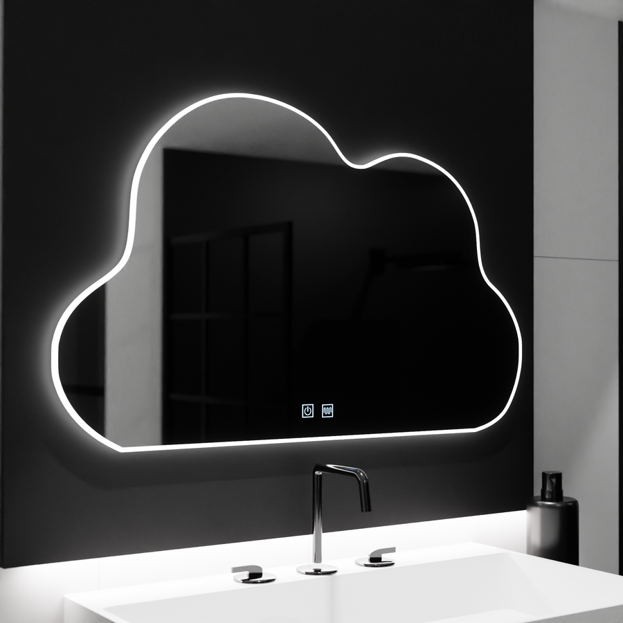 Lustro LED Cloud 60x40cm, Nuvola Touch, system odmgławiania, przyciemniane lustra Korman E Domyślny tytuł Alessandro Design