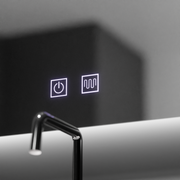 Lustro LED w kształcie półksiężyca, 60x54, Soluna Touch, system odmgławiania, ściemniane lustra Korman E Domyślny tytuł Alessandro Design