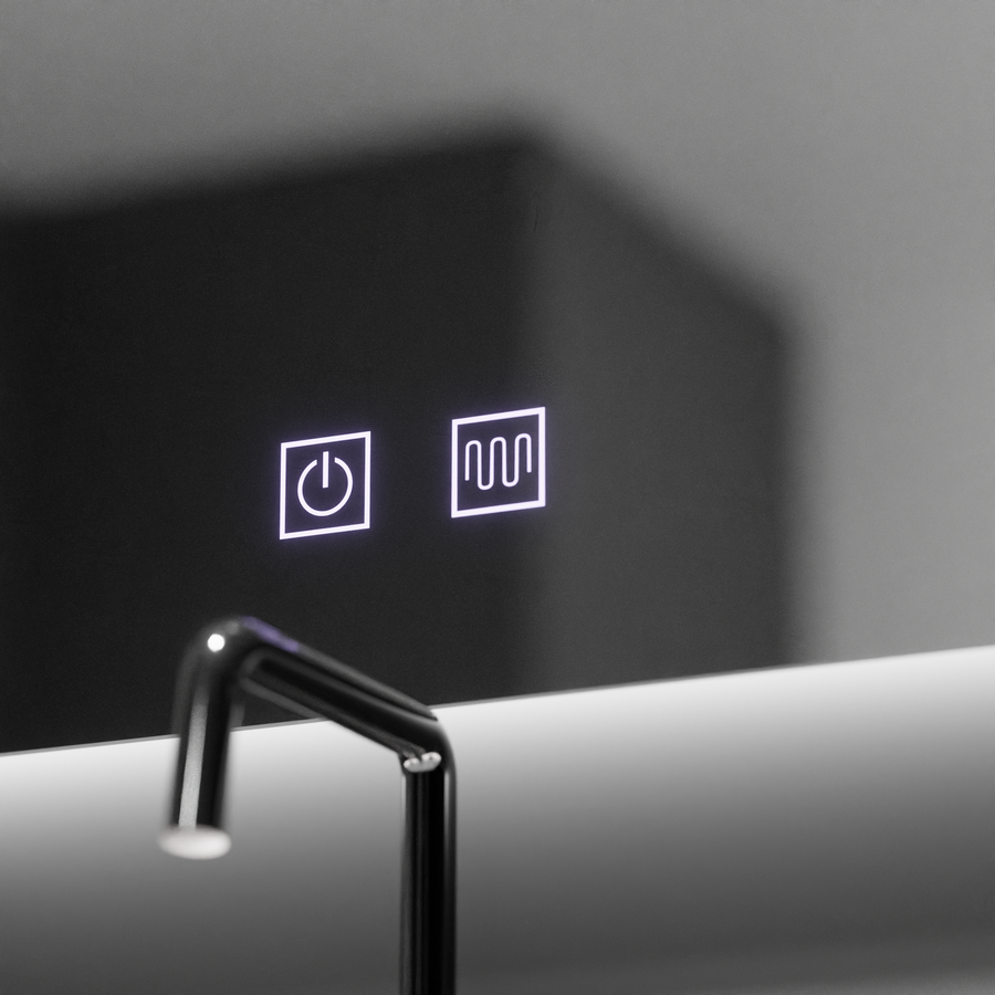 Lustro LED w kształcie półksiężyca, 60x54, Soluna Touch, system odmgławiania, ściemniane lustra Korman E Domyślny tytuł Alessandro Design