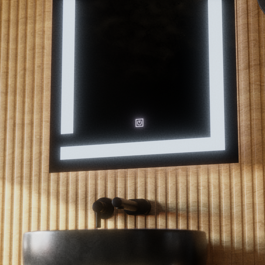 Giga LED Mirror, 60x80cm, 14W, Touch, 6000K Light Korman Mirrors E Domyślny tytuł Alessandro Design