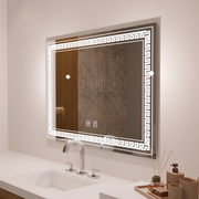Prostokątne lustro LED 80x60 Touch Volta System odmgławiania Lustra Korman E Domyślny tytuł Alessandro Design