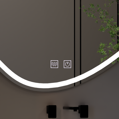 Lustro LED Touch Quassare, system odmgławiania 90x65 cm Lustra Korman E Domyślny tytuł Alessandro Design