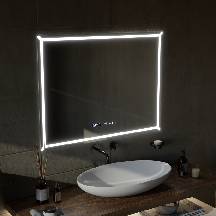 Prostokątne lustro LED, 80x60cm, VillayTouch Marcello, system odmgławiania, Dimabila Mirrors Marcello Domyślny tytuł Alessandro Design