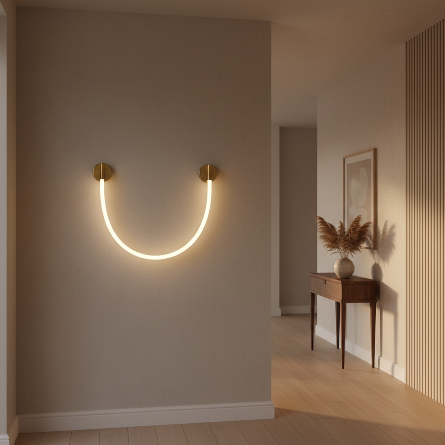 Kinkiet LED, 110 cm, 3000 K/4000 K/6000 K, złoty kinkiet wewnętrzny tytuł domyślny Alessandro Design