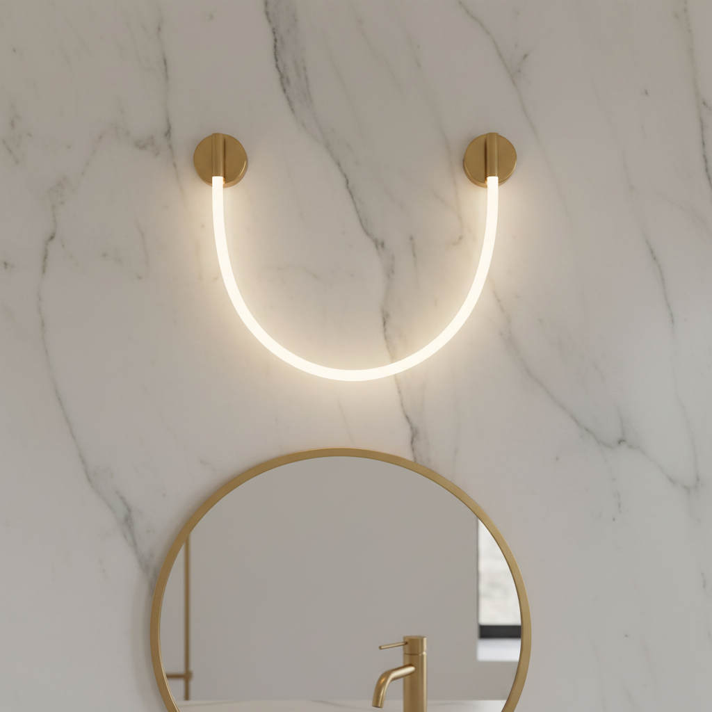 Kinkiet LED, 110 cm, 3000 K/4000 K/6000 K, złoty kinkiet wewnętrzny tytuł domyślny Alessandro Design