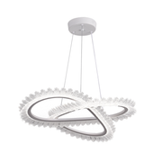 Lustra LED cu Telecomanda LT187WH, Cristal si Metal, 52W, Dimabila, Inaltime Reglabila, lumina Rece/Calda/Neutra, Iluminat Luxos Lustre LED cu Telecomanda Default Title Alessandro Design