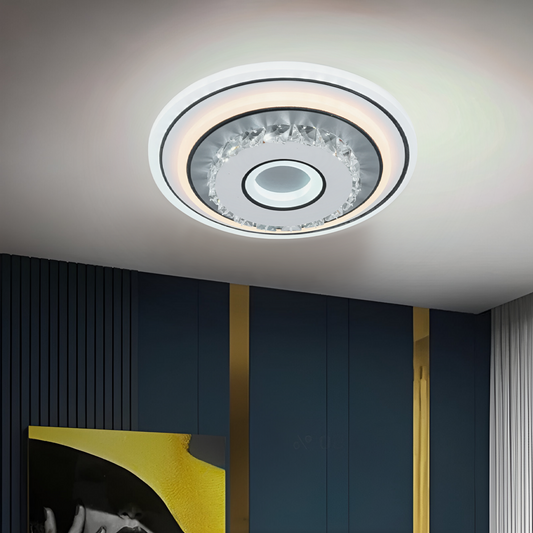 Żyrandol kryształowy LED MITA 28W, średnica 20cm, okrągły, światło zimne/ciepłe/neutralne, białe żyrandole LED Domyślny tytuł Alessandro Design
