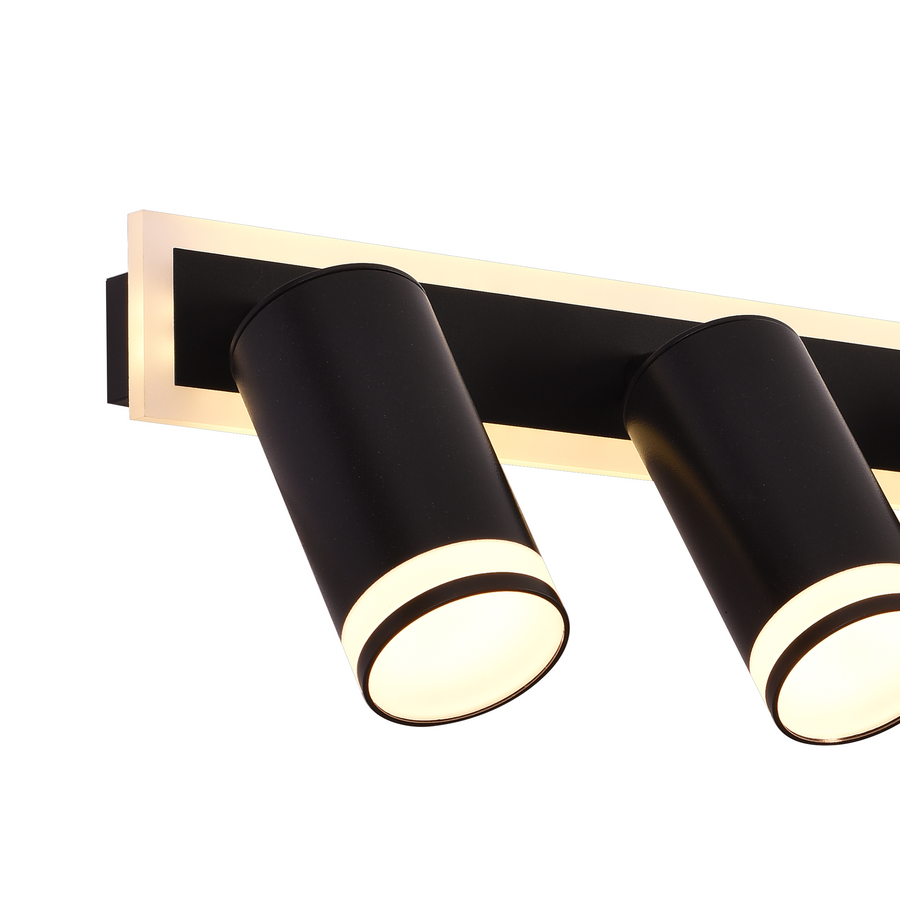 Żyrandol LED Ellen 46W Projektor z regulacją światła zimnego/ciepłego/neutralnego Żyrandole LED z akrylu i czarnego metalu Domyślny tytuł Alessandro Design