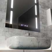 Lustro LED Touch Erich S86/60X80 System odmgławiania, zegar i temperatura 60x80 cm Lustra Korman S Domyślny tytuł Alessandro Design