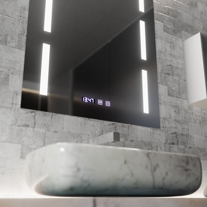 Lustro LED Touch Erich S86/60X80 System odmgławiania, zegar i temperatura 60x80 cm Lustra Korman S Domyślny tytuł Alessandro Design