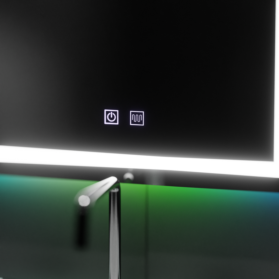 Prostokątne lustro LED 60X80cm, Spectrum Touch, RGB, system odmgławiania Lustra Korman E Domyślny tytuł Alessandro Design