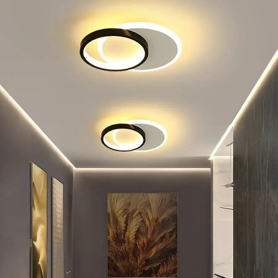 Kinkiet LED SMALON 26W, 2 koła, światło zimne/ciepłe/neutralne, czarno-biały żyrandol LED Domyślny tytuł Alessandro Design