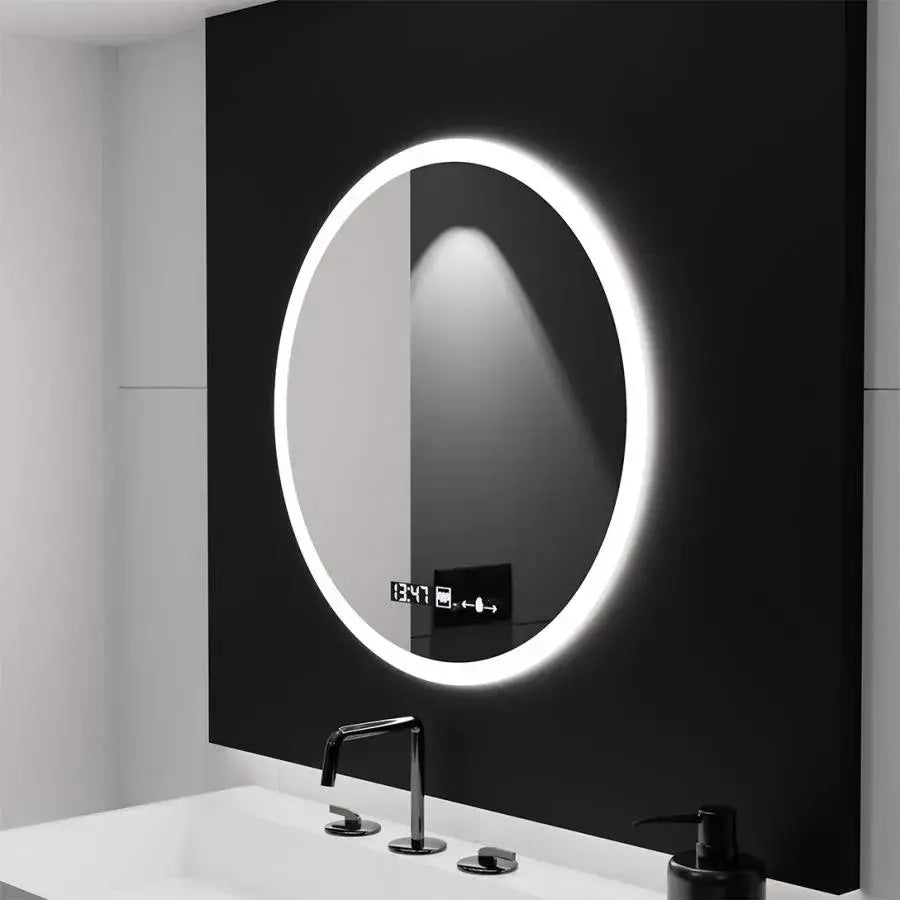 Okrągłe lustro LED 50 cm Giulia Sensor MotionGlow Marcello System odmgławiania Zegar i termometr Dimabila Mirrors Marcello Domyślny tytuł Alessandro Design