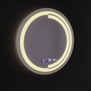 Okrągłe lustro LED, 60 cm, czujnik MotionGlow Consuel Marcello, system odmgławiania, zegar i termometr, przyciemniane lustra Marcello Domyślny tytuł Alessandro Design