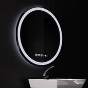 Okrągłe lustro LED, średnica 50 cm, Celeste MotionGlow Marcello, system usuwania zamglenia, zegar i termometr, możliwość przyciemniania, ciepłe, neutralne, zimne światło 3000 K/4000 K/6000 K Lustra Marcello Domyślny tytuł Alessandro Design