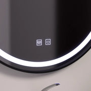 Okrągłe lustro LED 60 cm, Lucea Touch, system odmgławiania, przyciemniane lustro łazienkowe z diodą LED i odmgławiaczem Domyślny tytuł Alessandro Design