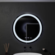 Okrągłe lustro LED, 60 cm, Celeste MotionGlow Marcello, system odmgławiania, zegar i termometr, możliwość przyciemniania, ciepłe, neutralne, zimne światło 3000 K/4000 K/6000 K Marcello Mirrors Domyślny tytuł Alessandro Design