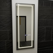 Prostokątne lustro LED, 60x150 cm, czujnik radarowy Bianca Marcello, system odmgławiania, zegar i termometr, Dimabila, lustra Dressing Couture Domyślny tytuł Alessandro Design