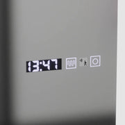 Prostokątne lustro LED, 45x140 cm, czujnik radarowy Elena Marcello, system przeciwmgielny, zegar i termometr, Dimabila, lustra Dressing Couture Domyślny tytuł Alessandro Design