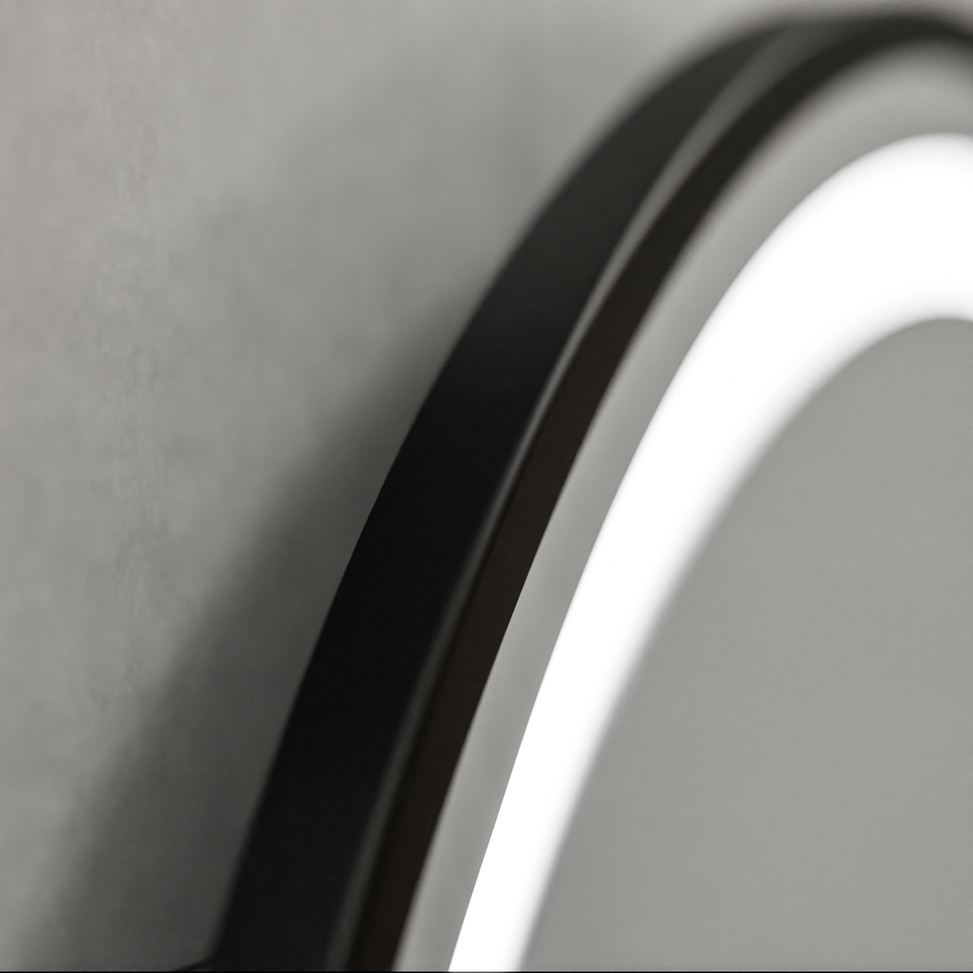 Okrągłe lustro LED, 100 cm, Celeste Majesté Noir MotionGlow Marcello, system przeciwmgielny, zegar i termometr, przyciemniane lustra Marcello Domyślny tytuł Alessandro Design