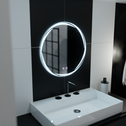 Okrągłe lustro LED 60 cm, Spirallus Touch, system odmgławiania, ściemniane lustra Korman E Domyślny tytuł Alessandro Design