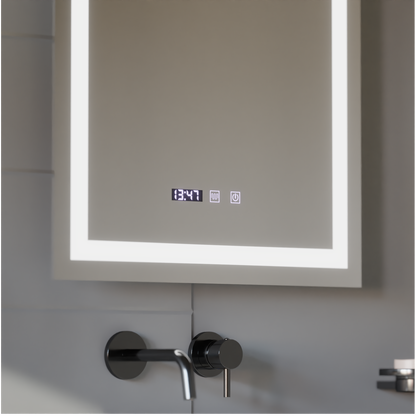 MODENA LED Touch System odmgławiania lusterek, zegar i temperatura 60x80 cm Lustra Korman S Domyślny tytuł Alessandro Design