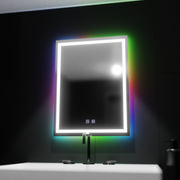 Prostokątne lustro LED 60X80cm, Spectrum Touch, RGB, system odmgławiania Lustra Korman E Domyślny tytuł Alessandro Design