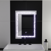 Prostokątne lustro LED, 60x80cm, rama Deco Basic Touch Lustra Korman C Domyślny tytuł Alessandro Design