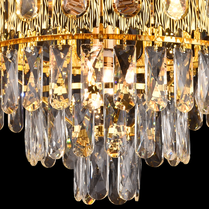 Candelabru Cristal BELVEDERE Nobile 5xE14, Diametru 40cm, Auriu Lucios, Inaltime Reglabila Candelabre Cristal Default Title Alessandro Design