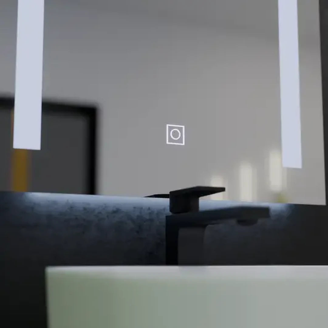 Prostokątne lustro LED, 50x70 cm, podwójne oświetlenie Basic Touch Lustra LED Domyślny tytuł Alessandro Design