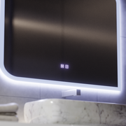 CLARIVO Lustro LED prostokątne, 80X60cm, dotykowe, lusterka z systemem odmgławiania Korman E Domyślny tytuł Alessandro Design