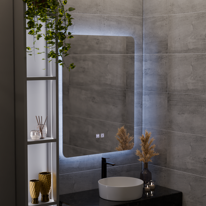 Lustro LED Touch Alexandra, system odmgławiania 45X60cm Lustra Korman E Domyślny tytuł Alessandro Design